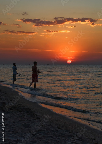 Fishing at dawn