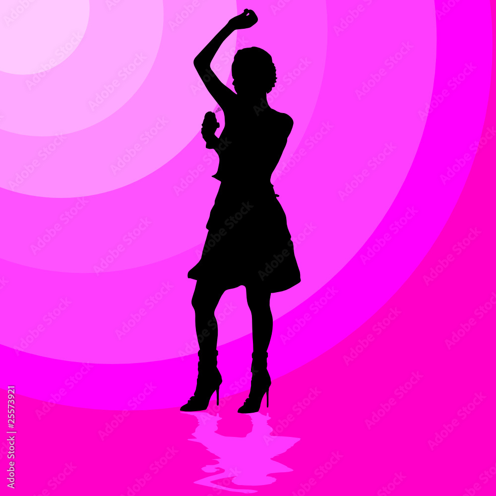 girl using deodorant vector silhouettes girl using deodorant vector silhouettes