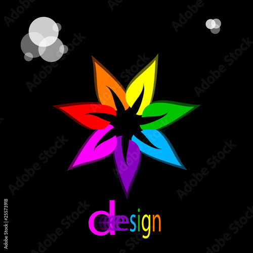 flower color symbol vector illustration