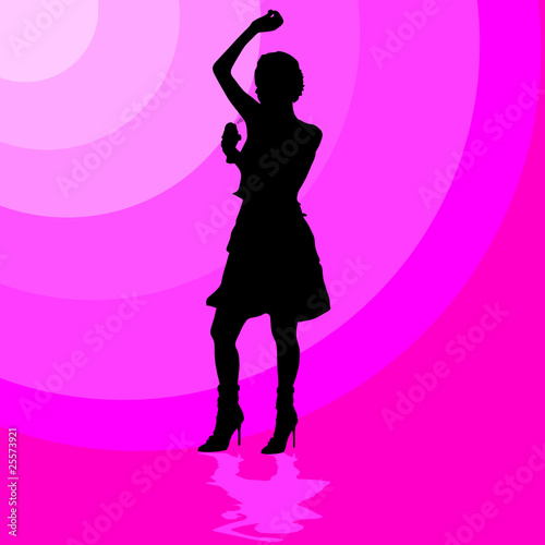 girl using deodorant vector silhouettes