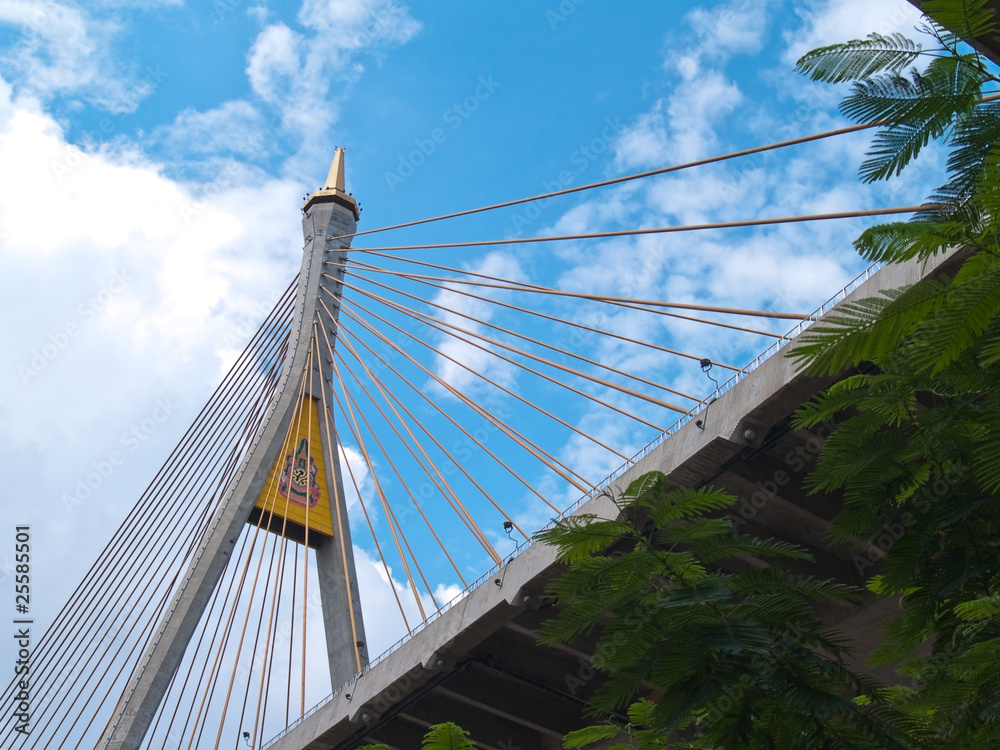 Obraz premium Part of Bhumibol Bridge