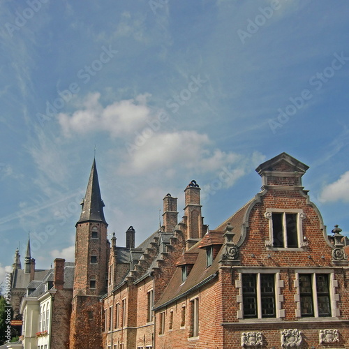 Mittelalterliche Architektur in Brugge / Belgien