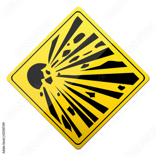 schild explosionsgefahr, sprengung