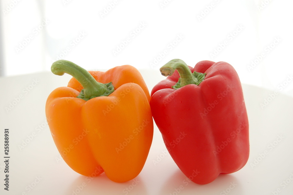 2個のパプリカ