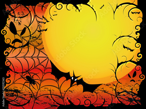 Obraz na płótnie Halloween card or background in orange and red design eps 10 w salonie