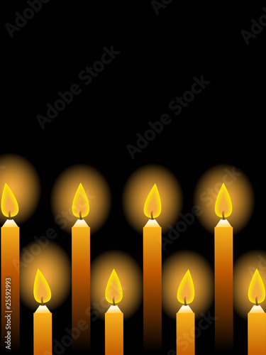 Glowing candles