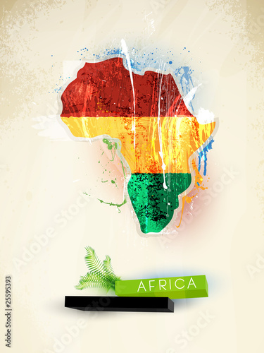 abstract illustration of the continent Africa