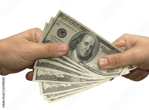 Hand over money the other hand
