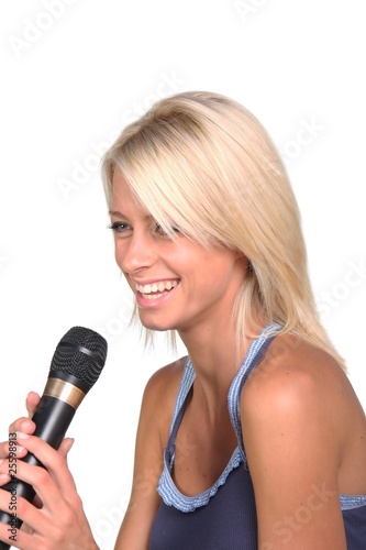 Blonde Singer or Speaker