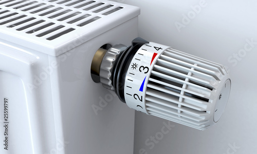 Radiator with thermostat photo