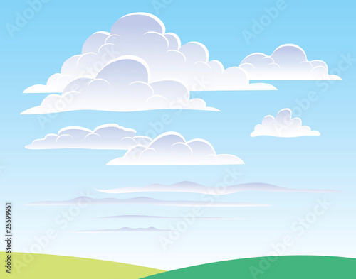Daytime sky with clouds