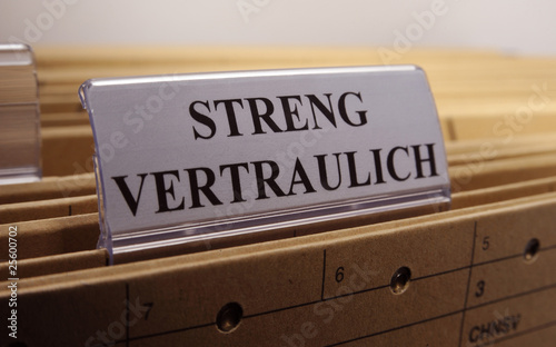 Plakat Streng Vertraulich
