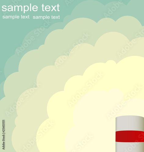 Air pollution cloud from factory stalk