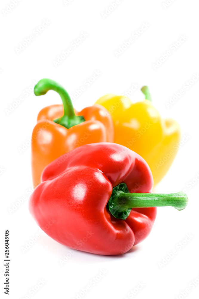 three bell peppers