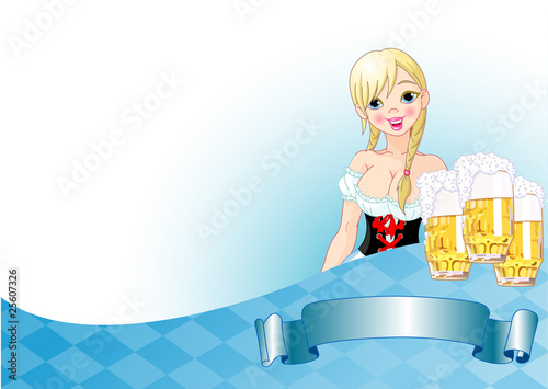 Oktoberfest girl background