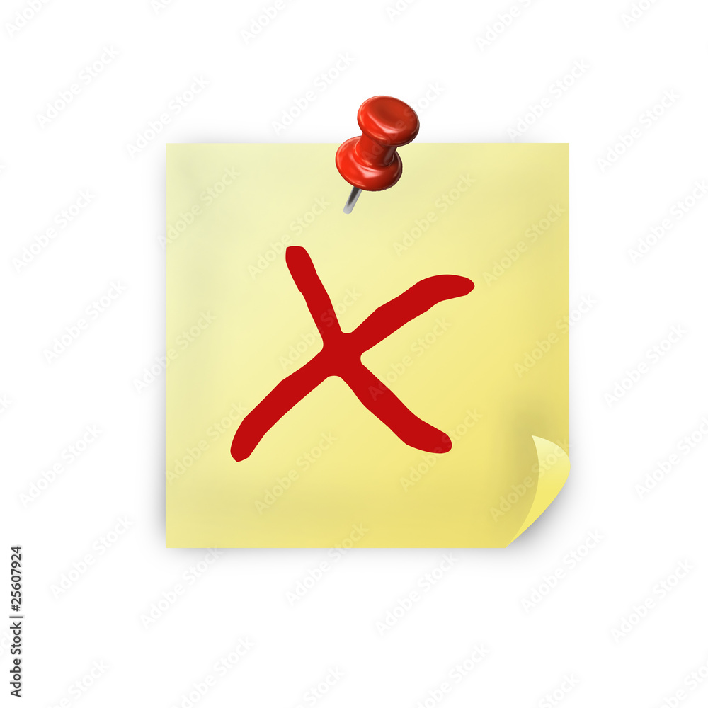 Obraz premium yellow post it - x