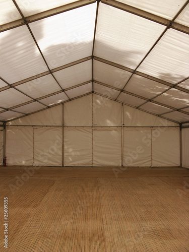 inside a marquee