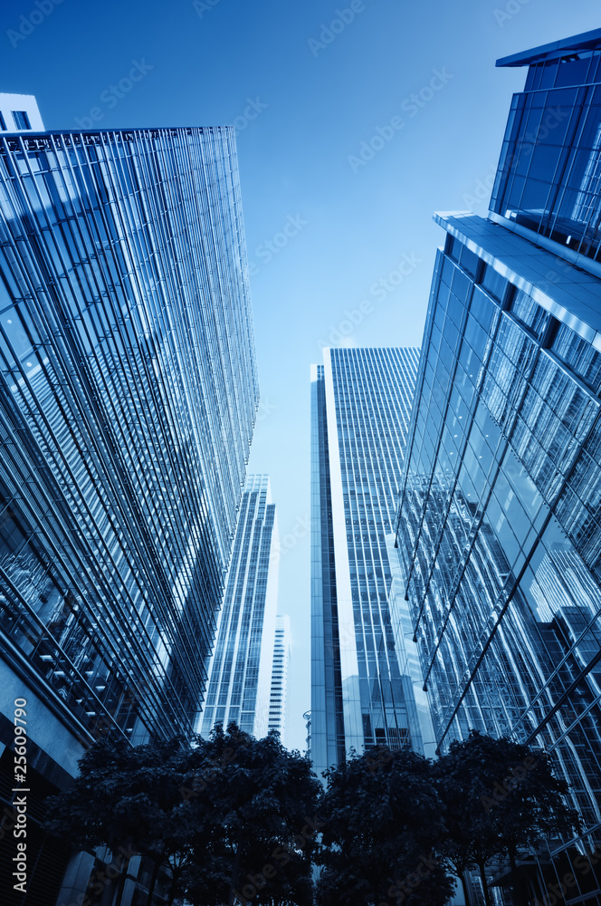 Obraz premium Wieżowce Canary Wharf (Londyn)