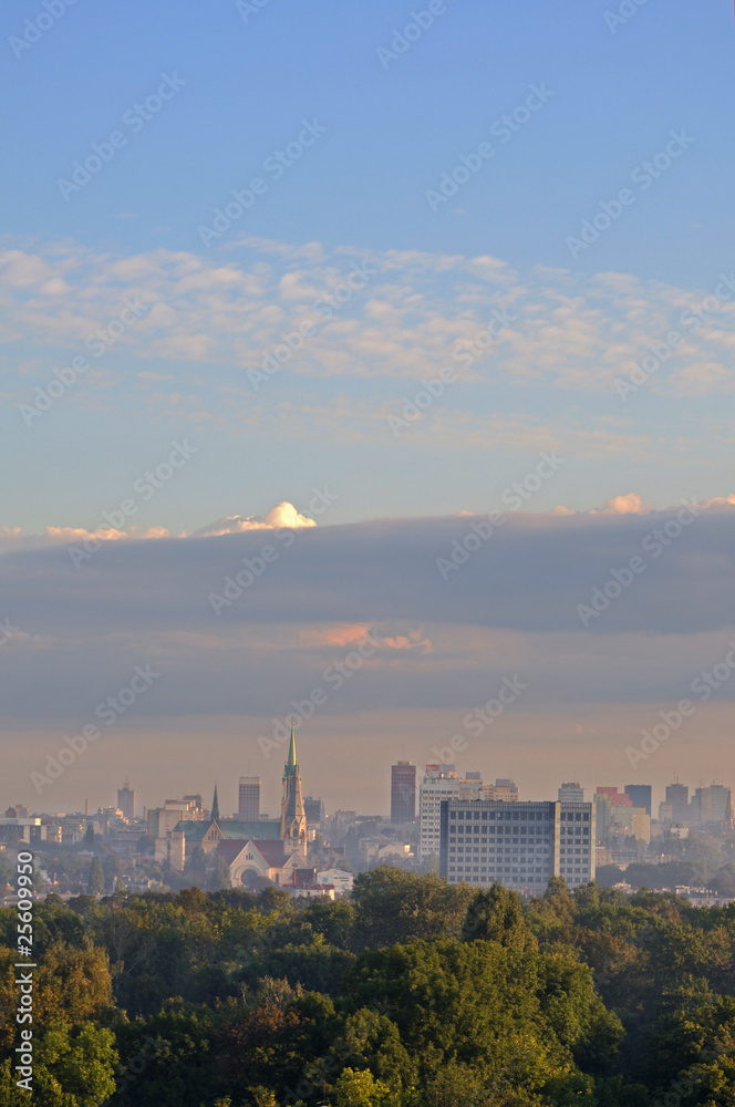 Łódź- panorama miasta.