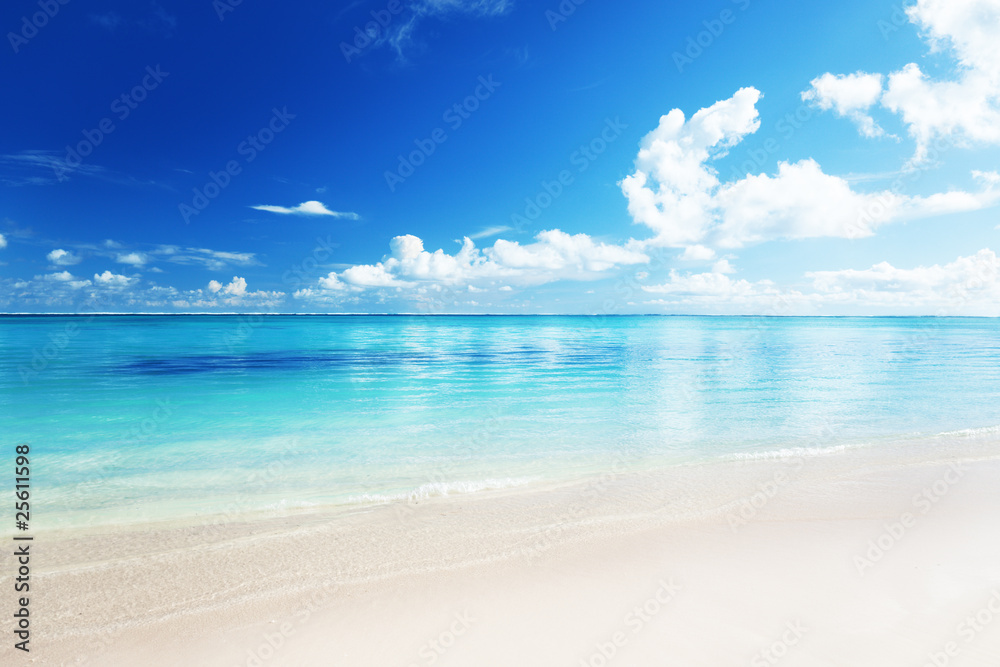 sand of beach caribbean sea