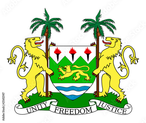 Schilderij op canvas Sierra Leone Coat of Arms