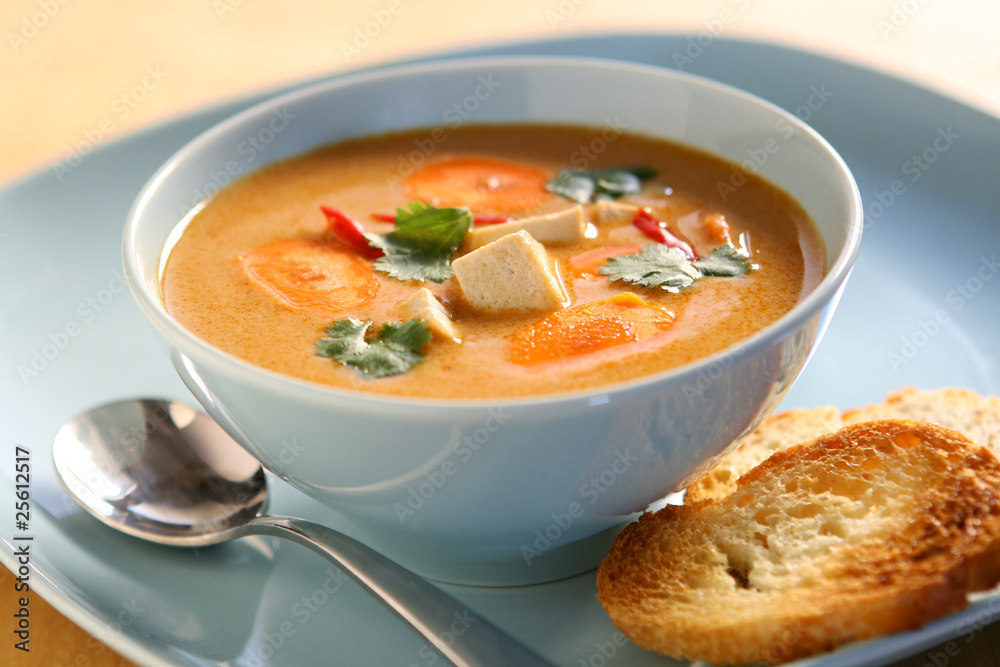Spicy Tofu and Coconut Curry Soup Spicy Tofu and Coconut Curry Soup
