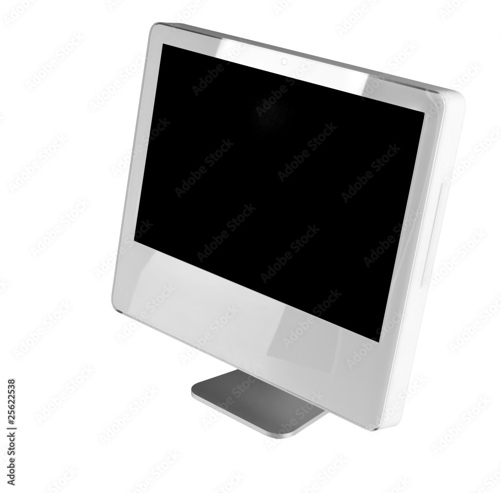 Modern desktop computer with path