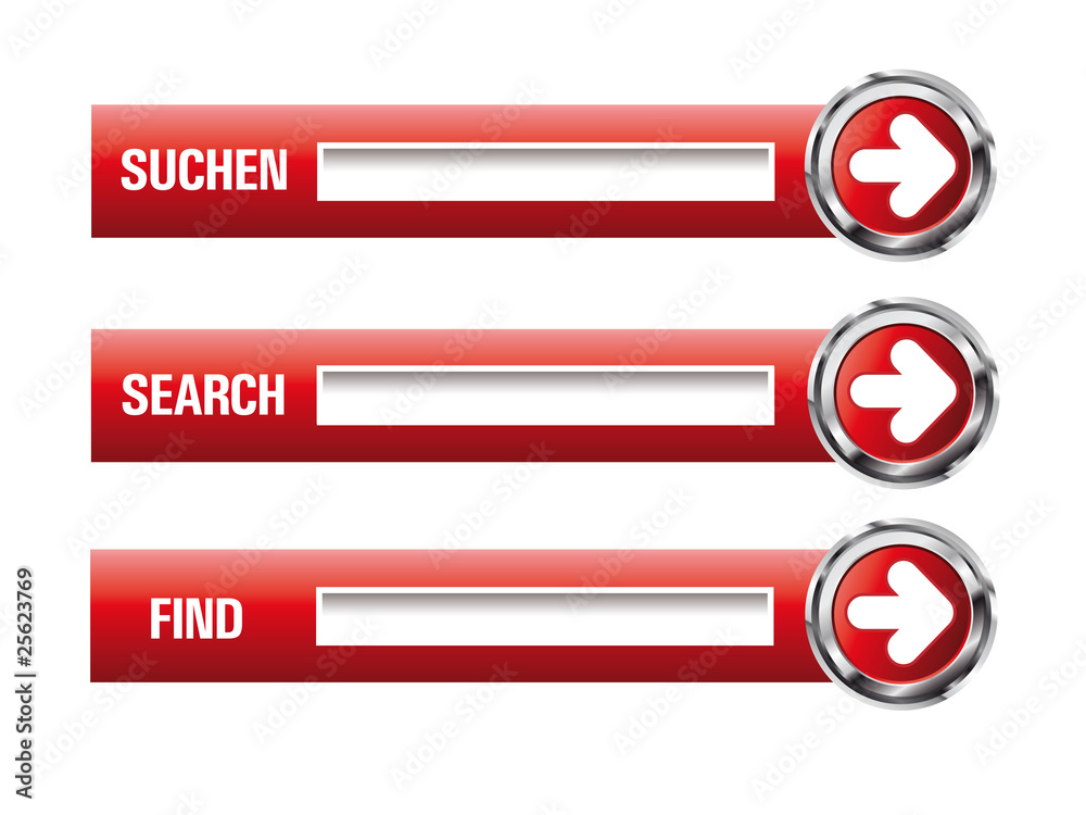 3D Glossy Search Buttons in Rot 3D Glossy Search Buttons in Rot