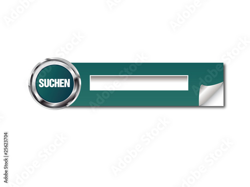 3D Glossy Search Button in Türkis