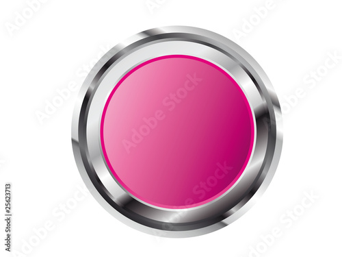 3D Glossy Button in Rosa