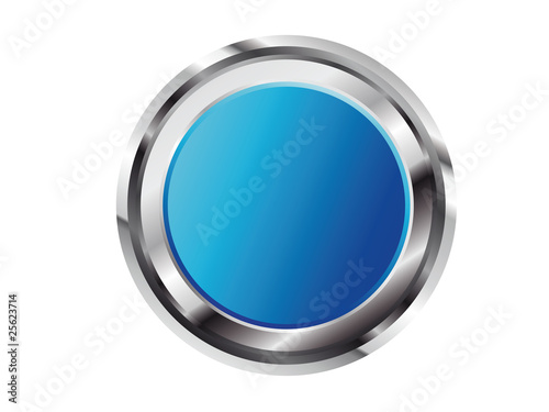 3D Glossy Button in Blau
