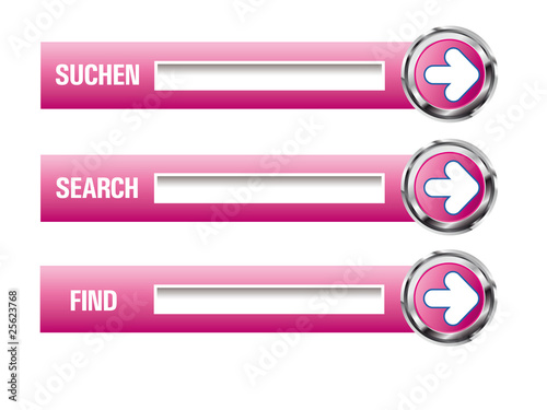 3D Glossy Search Buttons in Rot