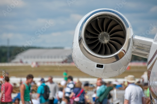 jet aircraft on display at an airshow photo