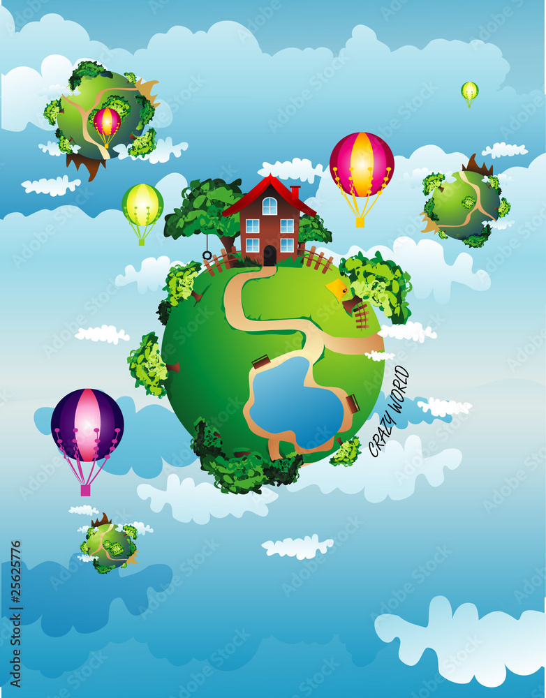 Naklejka premium live planet vector