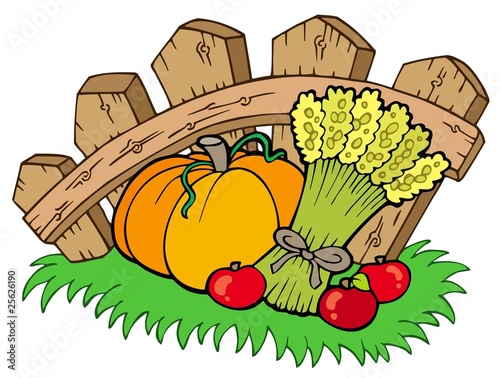 Thanksgiving motive with harvest