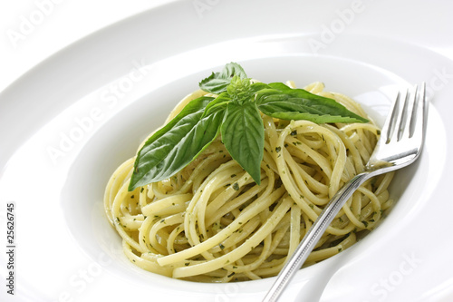 Pasta with pesto sauce