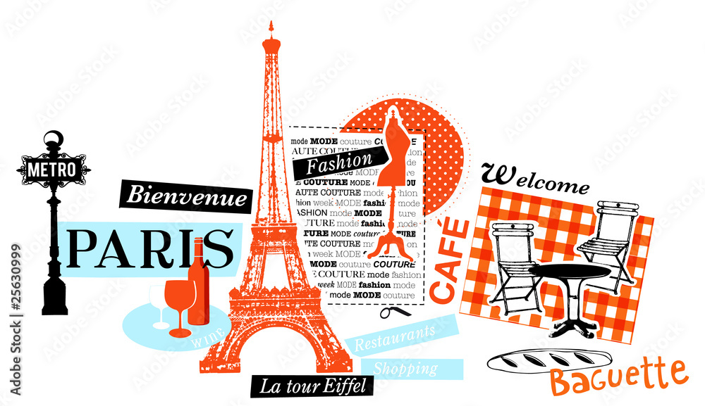souvenirs de Paris - obrazy, fototapety, plakaty 