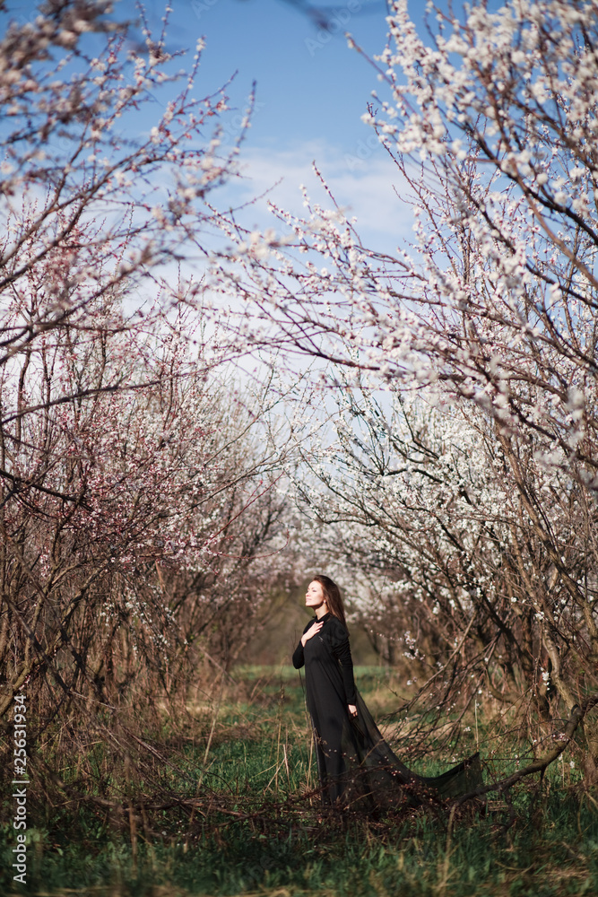 portrait of beauty woman in the garden portrait of beauty woman in the garden