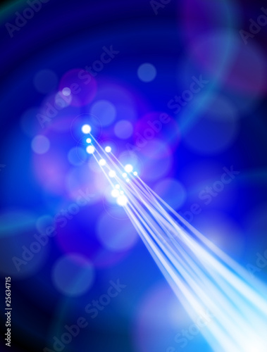 Fiber Optics Color Magical Lights - blue background