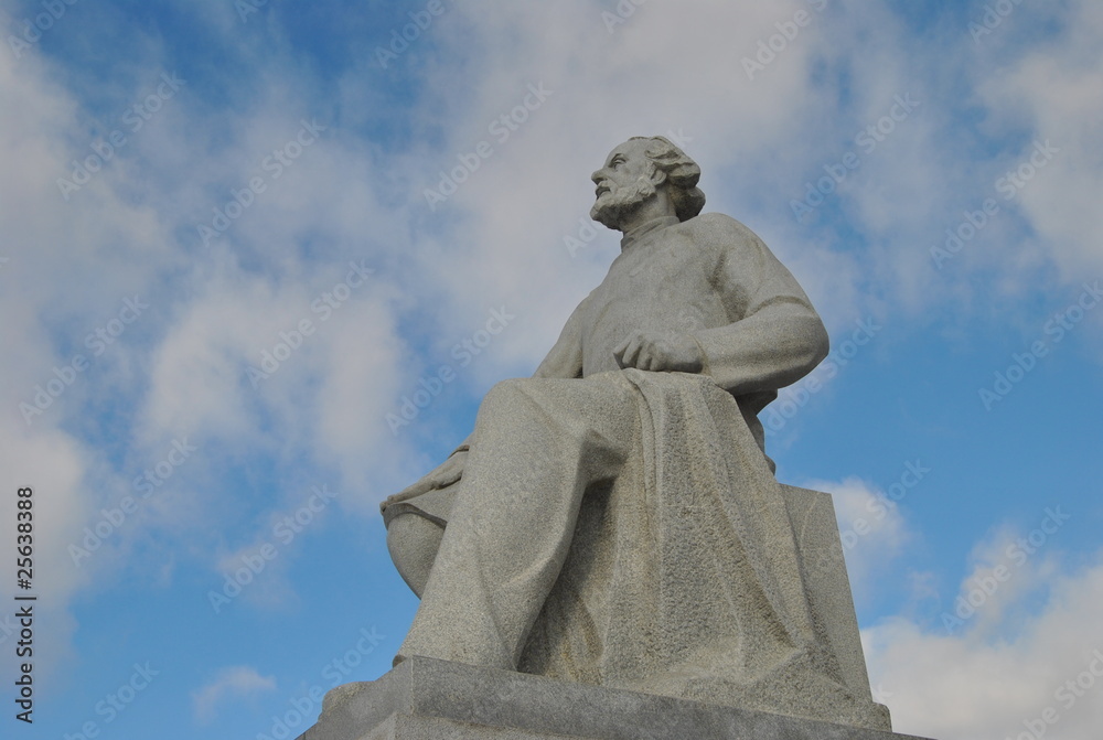 Fototapeta premium Памятник учёному Циалковскому Monument scientist Tsialkovsky