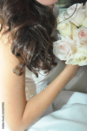 Bride holding beautiful  wedding  bouquet