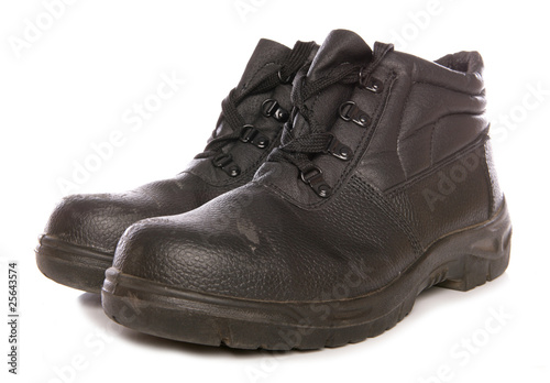 black steel toecap boots