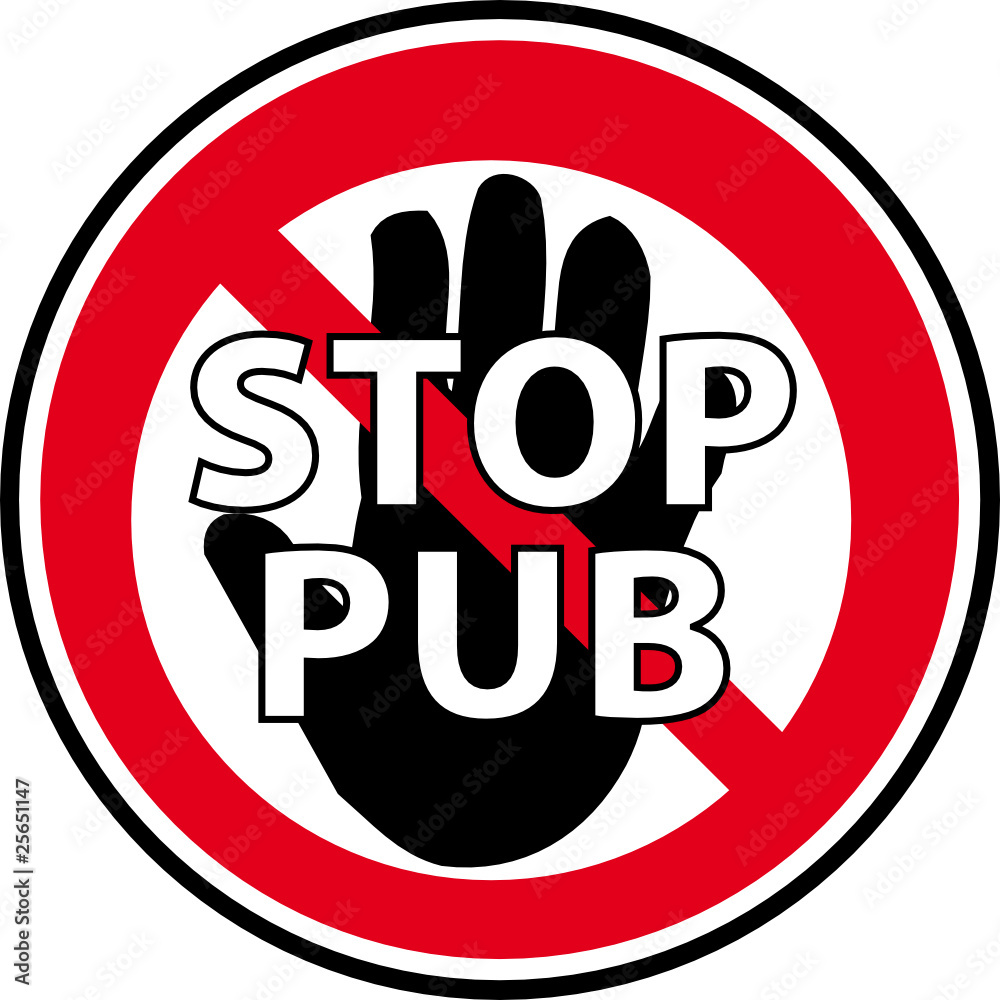 Stop Pub Stock Vector Adobe Stock