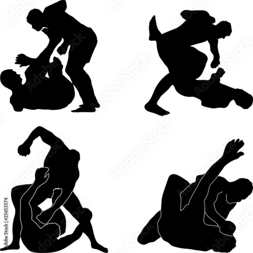 Combat sports silhouette