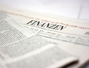 Fotobehang Kranten Duitse financiële krantenpagina  © dominik diesing