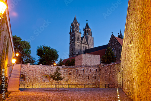 Obraz na płótnie Bastion Cleve in der Nacht w salonie