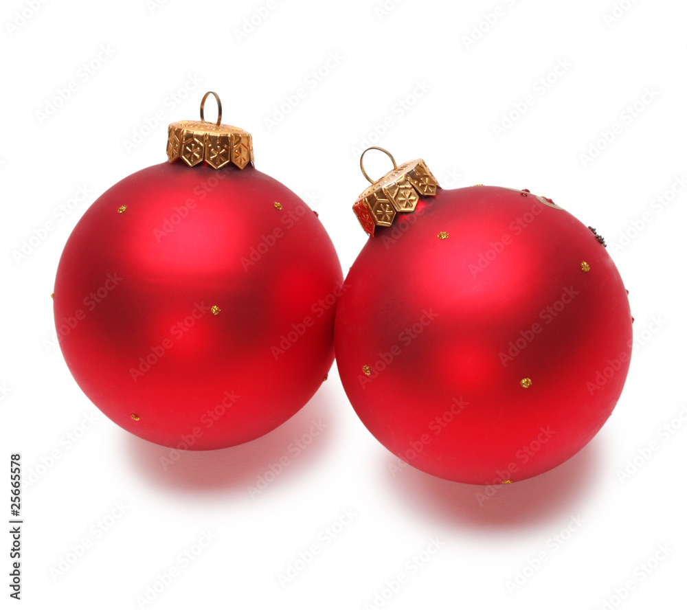 Fototapeta premium red christmas balls
