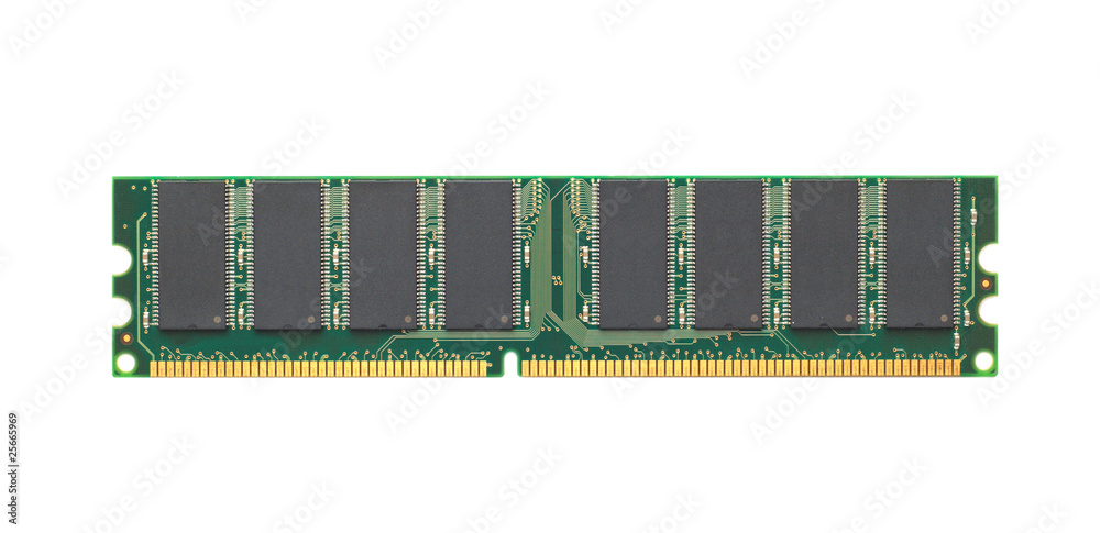 computer memory module. isolated white background computer memory module. isolated white background