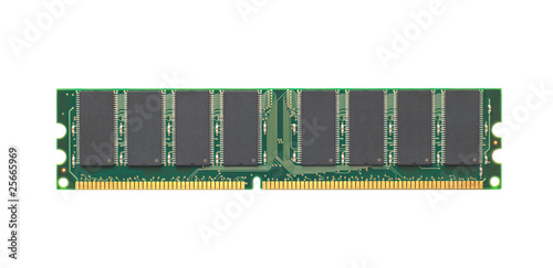 computer memory module. isolated white background