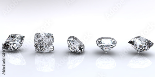 Jewelry gems shape of square